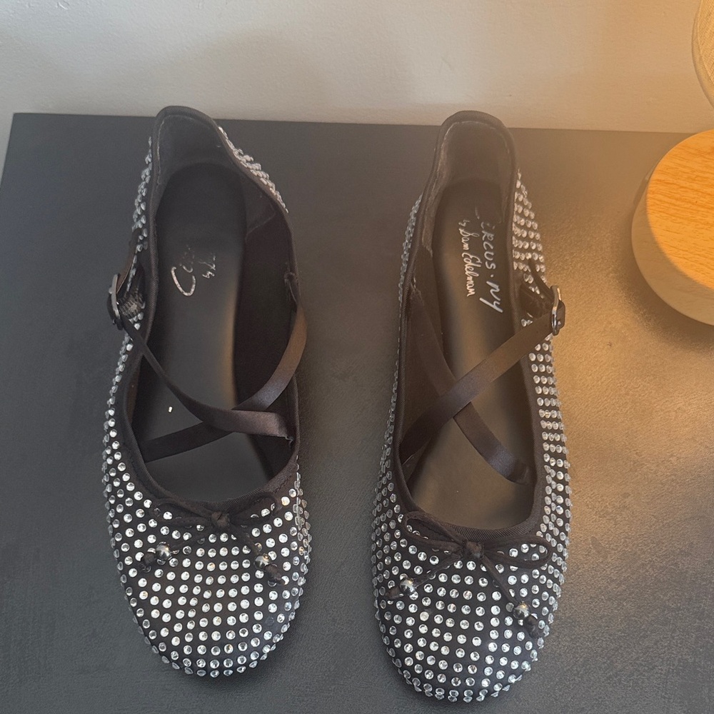 Sam Edelman Black Crystal Flats